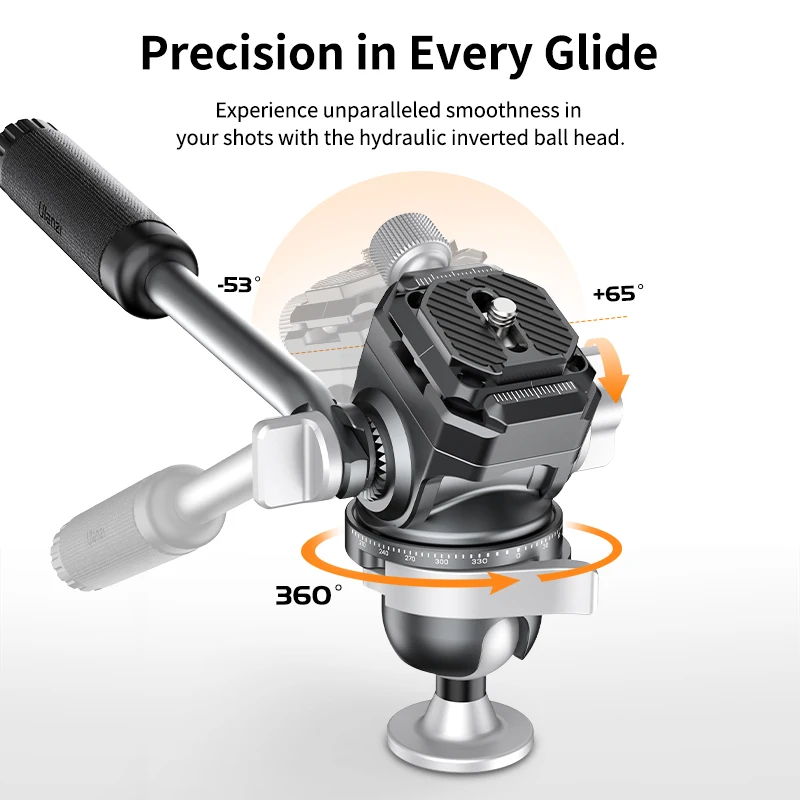 Ulanzi 삼각대용 반전 볼 헤드, 통합 스크루 드라이버 포함, Arca-Swiss 호환 지지대 수직 및 수평 모드, EH09