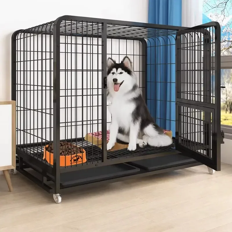 Durable Classic Iron Wire Pet House Enclosure Escape Proof Heavy Dog Cage Eco-Friendly Large Metal Kennel Removable