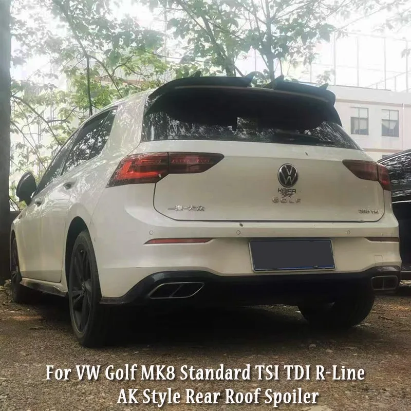 

For Volkswagen Golf Mk8 Golf 8 MK8 TDI TSI R-Line Standard AK Style Rear Trunk Boot Lip Lid Spoiler Rear Spoiler Wing 2020-2023