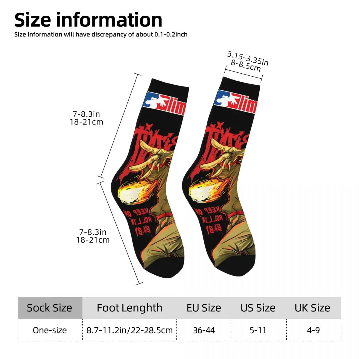 Calcetines de compresión Retro Rapcore para hombre, calcetín Unisex Limp Bizkit Harajuku sin costuras, estampado, novedad