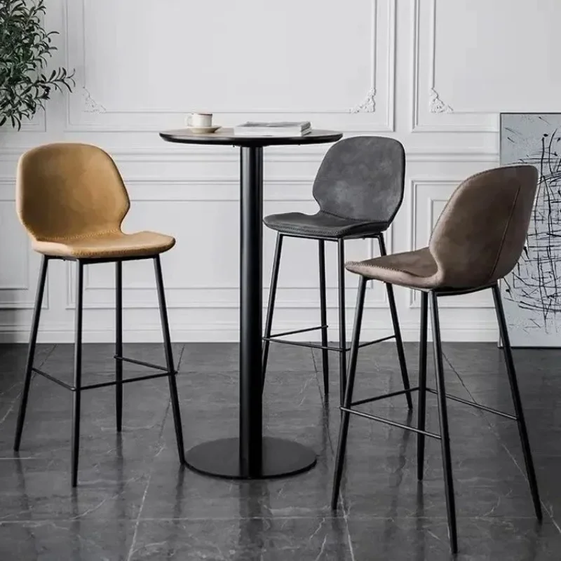 

Nordic Iron Home Island Спинка стола Обеденные стулья Барный светильник Роскошный удобный высокий барный стул Креативный дизайнер Стулья для отдыха