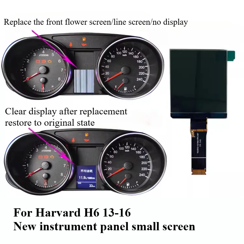 For Haval H6 Automotive Instrument Small Screen 2013 14 15 16 Year Model Display Screen, Instrument Panel, Small Screen LCD