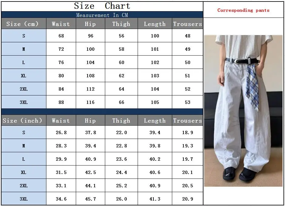 2026 Y2K Mode Gewaschene Weiße Baggy Plissierte Jeans für Herren – Lässige Luxus-Baumwollhose im Straight-Schnitt – Moda Hombre – Detail 3