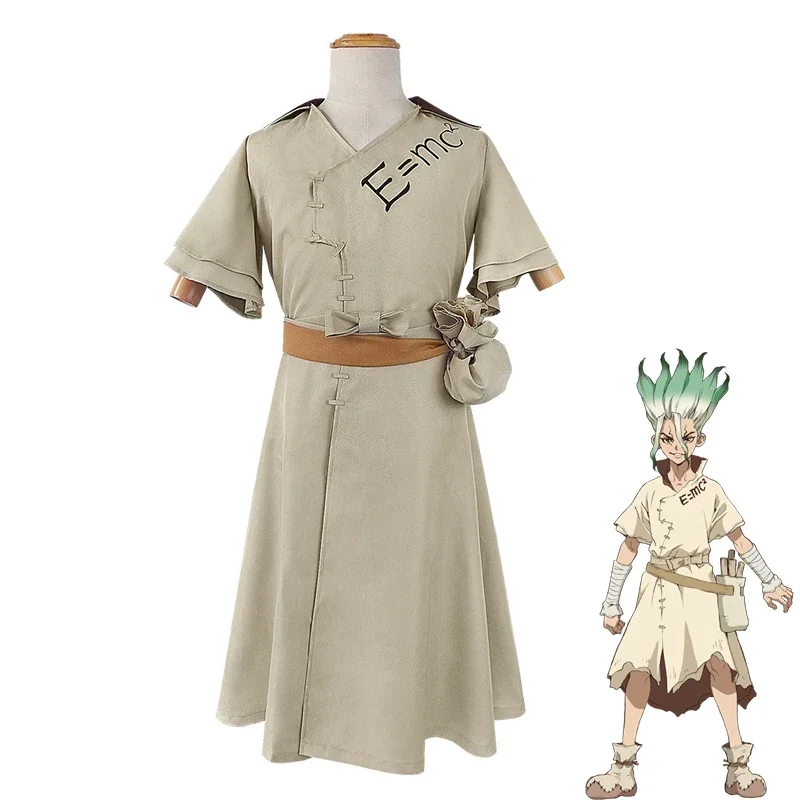 

Anime Dr Stone Ishigami Senkuu Cosplay Costume Jumpsuit Man Outerwear Uniform Suit Halloween Costume