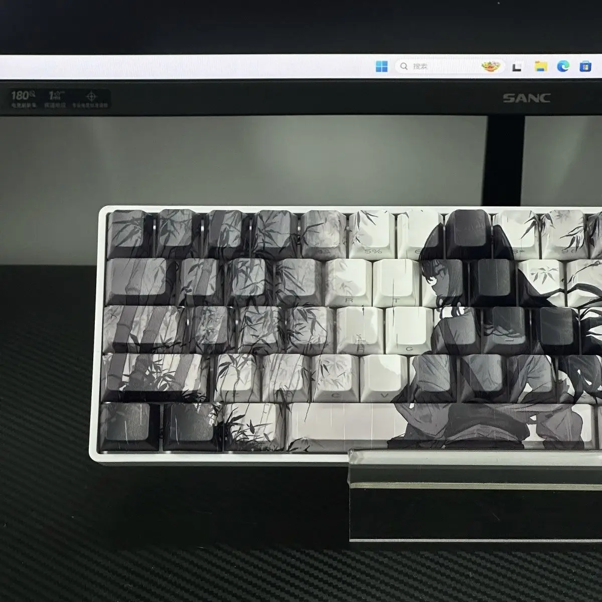 Teclas de Anime de 74 teclas, teclas de teclado mecánico PBT originales de fábrica, teclas PBT de alta sublimación adecuadas para loco 60 68
