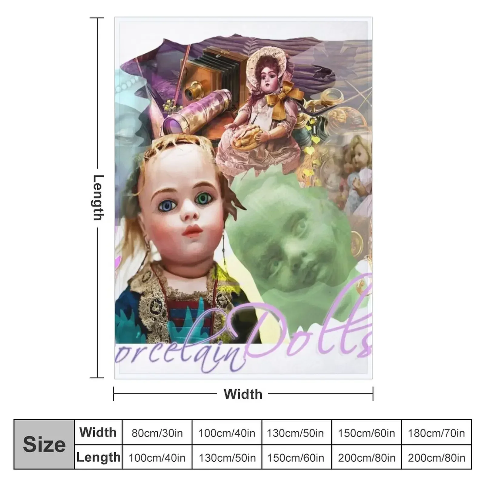 Porcelain Dolls Collector (by ACCI) Throw Blanket Giant Sofa bed plaid Bed christmas gifts Flannel Fabric decorative Blankets