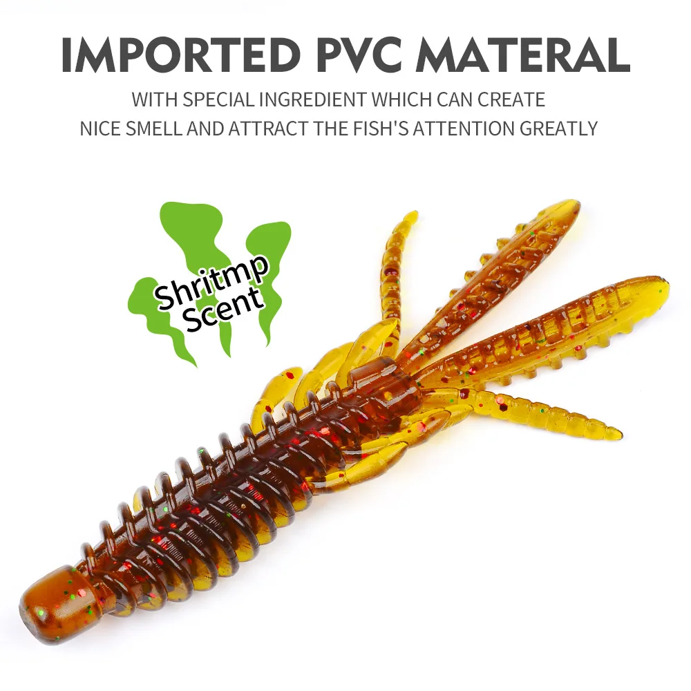 10 قطعة/20 قطعة الصيد الطعوم الناعمة سويم 6.4 سنتيمتر 8 سنتيمتر لينة البلاستيك إغراء ل Ned تلاعب البلاستيك السحر باس إغراء سويم جراد البحر السحر