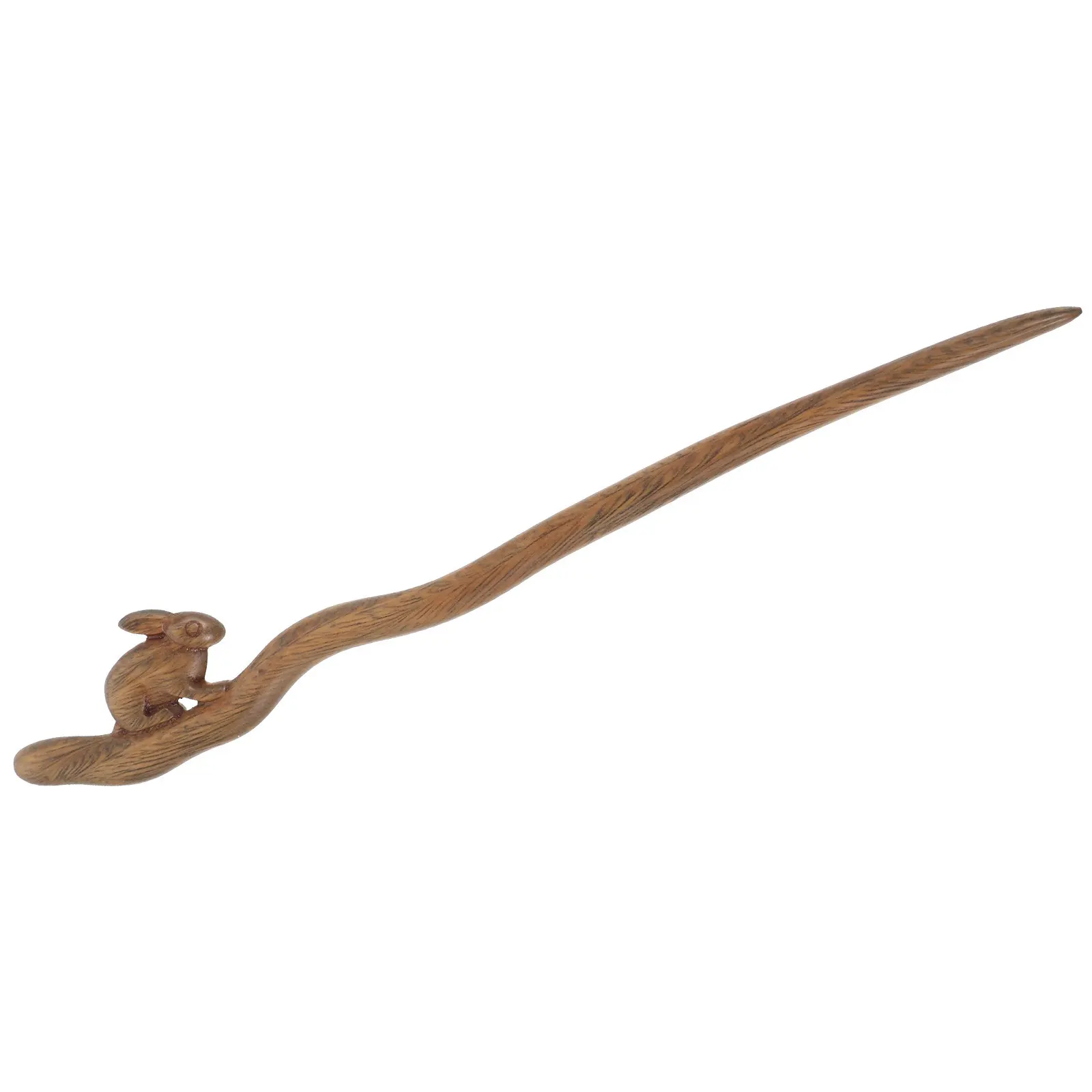 

Elegant Retro Wood Rabbit Hair Stick Smooth Edges Chinese Hair Chopstick for Hanfu Hairstyle Party Wear Wooden Chopstick