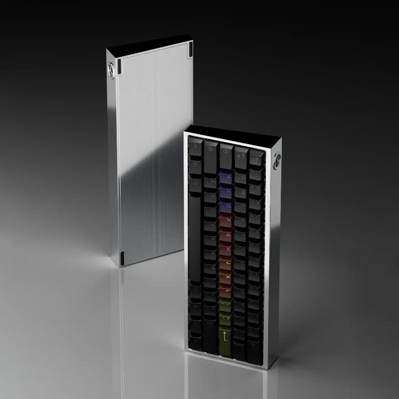 Tofu60 Redux V2 Aluminum Case KBDfans Custom Keyboard Shell Knife Grained GH60 Magnetic Axis Wooting EV63 Accessory CNC Aluminum