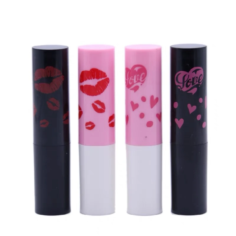 

100pcs DIY Empty Lipstick Bottle With Pink Black White Cosmetic Sample Container Lip Balm Tube