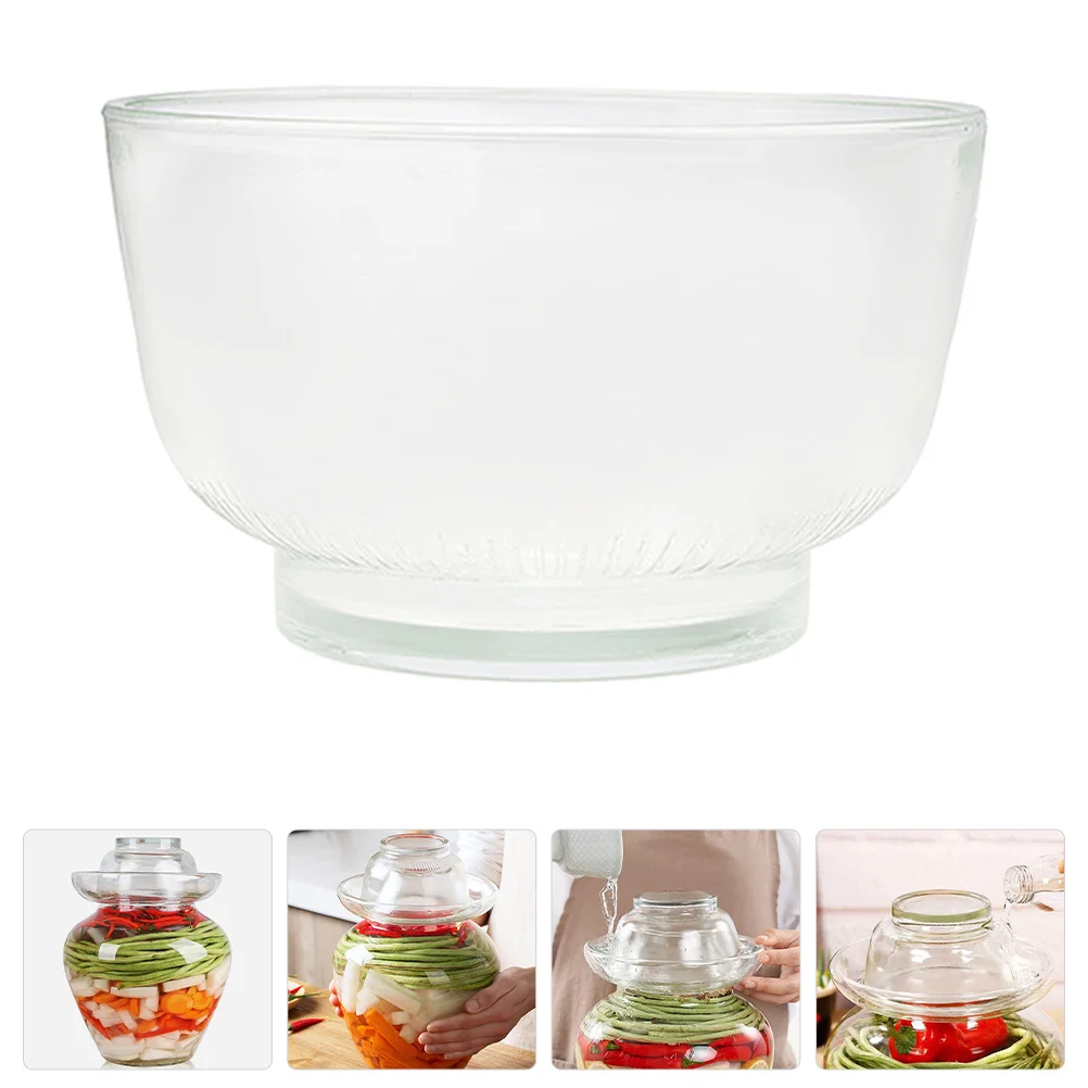 

Pickle Jar Glass Lid Sealed Cover 5kg for Food Container Sealing Glass Lid for Pickle Jar Easy Storage