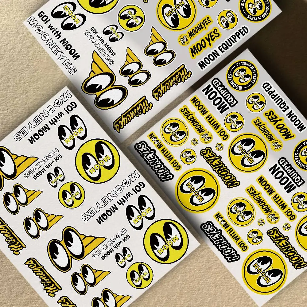Waterproof Vinyl Sticker Motorcycle Car Bicycle Rims Safety Decal For Helmet Motocross Styling Accessories M-MOONEYES