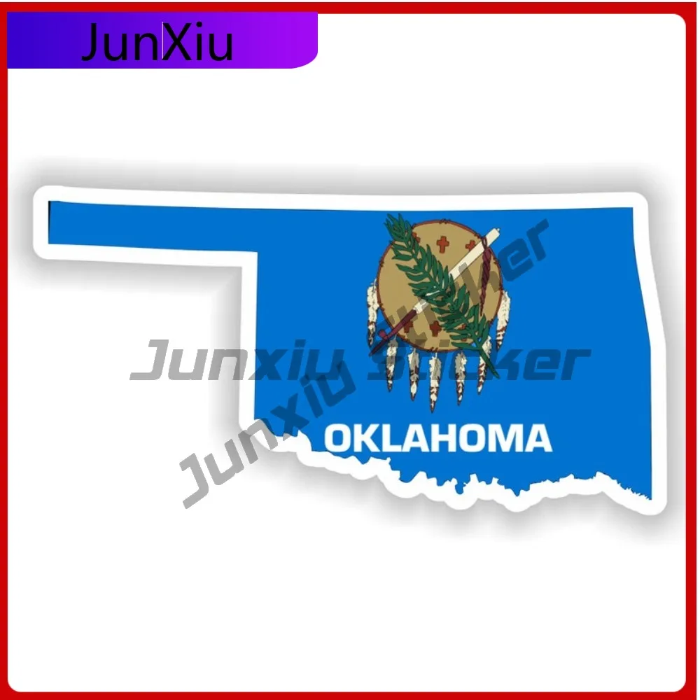 

Oklahoma USA National Emblem Map Shape and Outline Vinyl Decals Graphics Bicycle Suv Window Camping Car Advebture Sticker Motorc