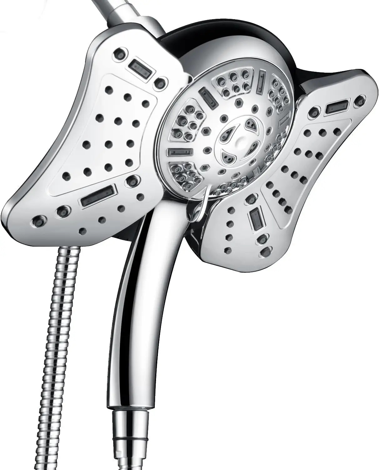 

2.5GPM Shower Head With Handheld Spray Combo: 2 In 1 Rainfall Shower Heads High Pressure & Handheld Shower Head, 9 Spray M