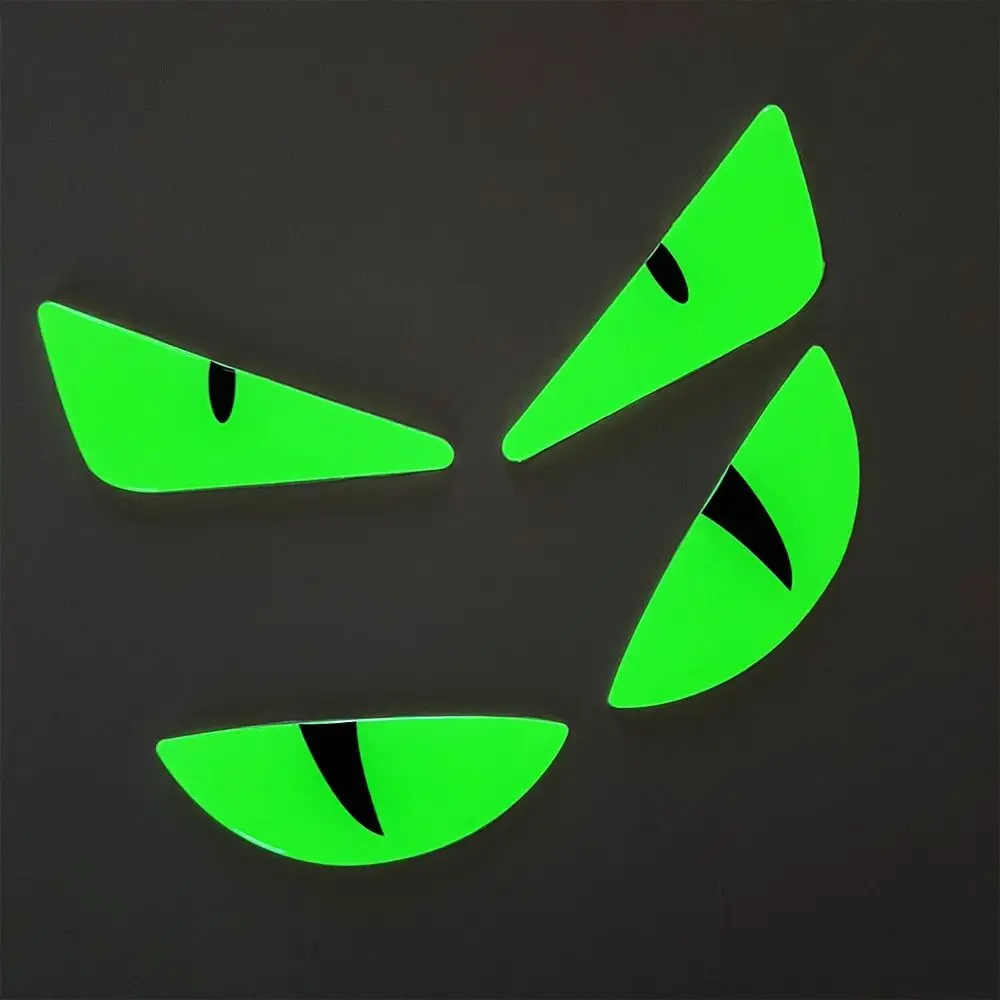 Universal Headlight Stickers Waterproof Film Motorcycle Night Reflection Decorate Cat Eyes Angry All Motorcycles Body