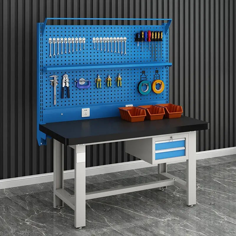 Steel plate countertop workbench Metal fitter maintenance Operation bench Vise tool