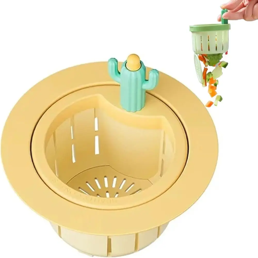 Anti-clogging Cactus Kitchen Sink Drain Strainer Food Waste Catcher Easy Cleaning Plug Filter Basket Leakage-proof