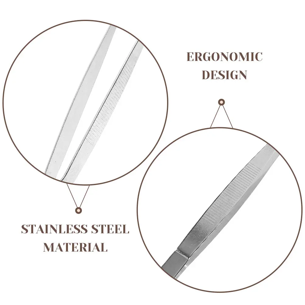 4Pcs Stainless Steel Tweezers Garden Tool Ergonomic Compact Design Multi-Functional Planting Tweezers for Gardening Bonsai