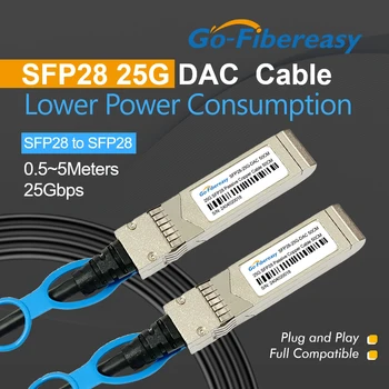 Cavo DAC da 25 Gb Cavo Twinax da SFP28 a SFP28 0,5 m, 1/2/3 m SFP ad attacco diretto in rame compatibile con switch Ethernet Cisco/Mikrotik