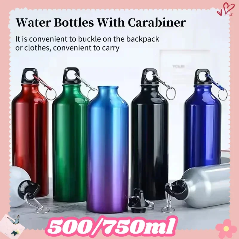 

Leakproof Aluminum Child Water Bottle 500/750mL Outdoor Bike Drinking Kettle for Travel Running Camping - Children's Water Cup