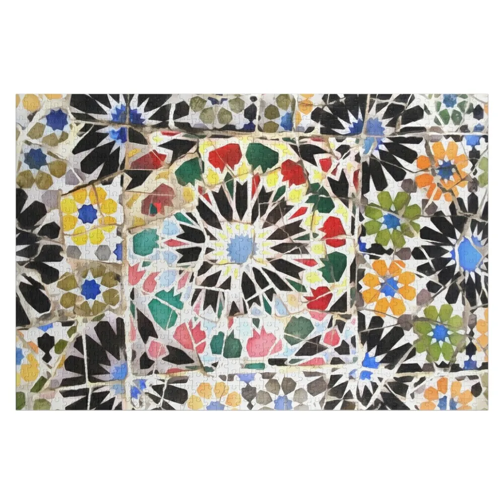Gaudi Barselona mosaic Jigsaw Puzzle Baby Wooden Custom Photo Wood Animals Works Of Art Puzzle