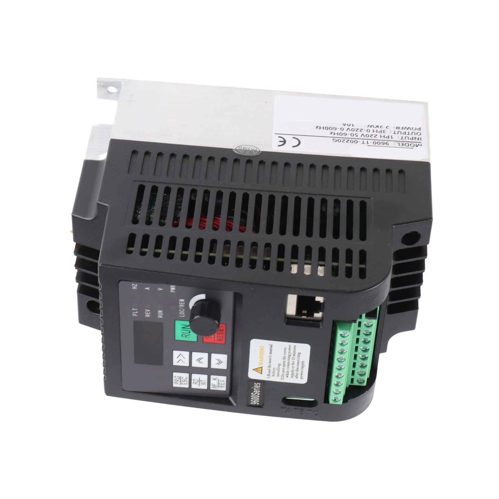 Frequency Converter 2.2KW 220VAC Single‑Phase to 3‑Phase VFD Inverter Speed Control  Vector Frequency Converter VFD
