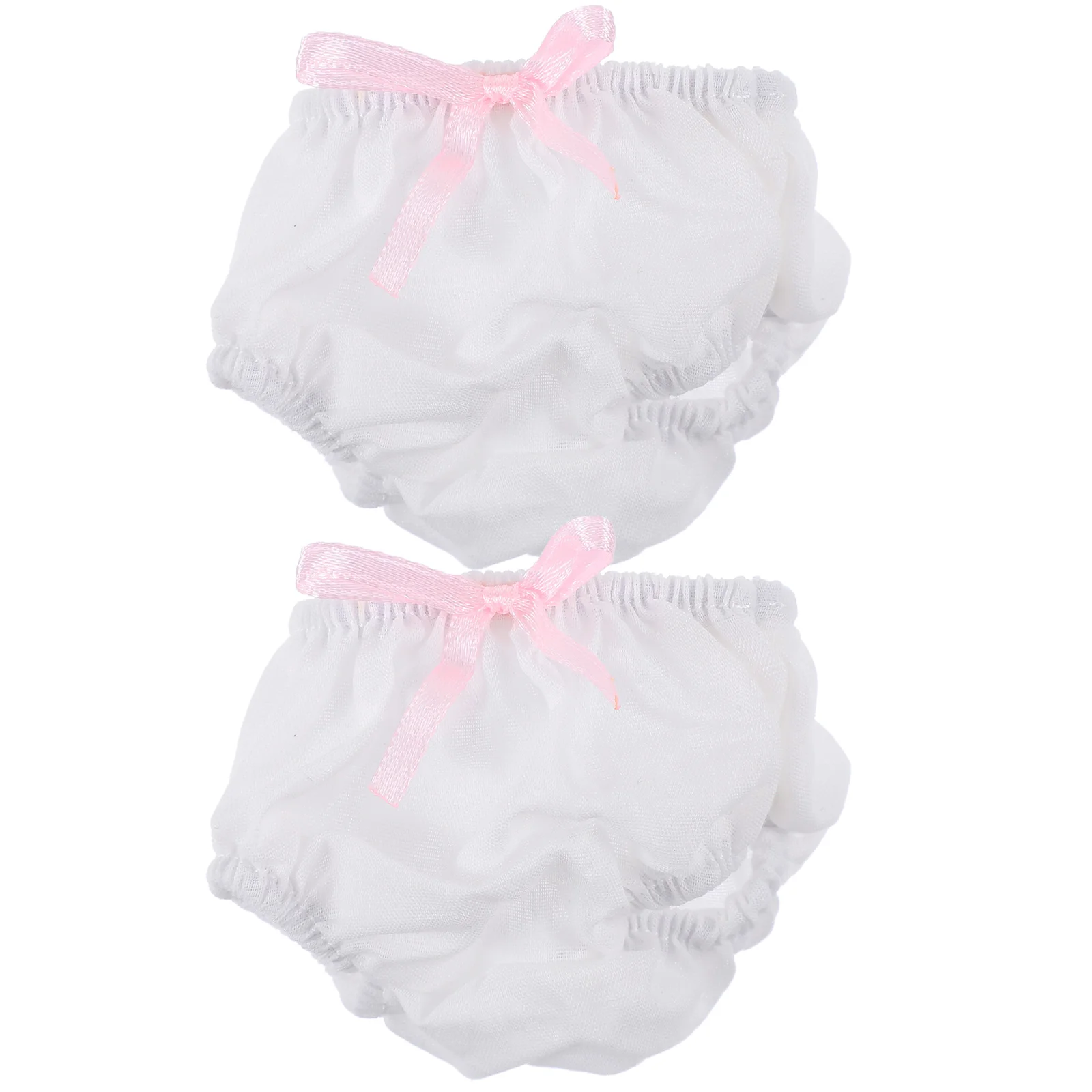2 Pcs Baby Diapers Underwear Panties for Dolls Accessories Decorate White Mini Child