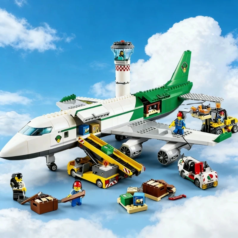 

City Series Building Blocks Toy 60022 Passenger Airplane Large Passenger Jet Assembly MOC Children's Toy Holiday Gift Compatible