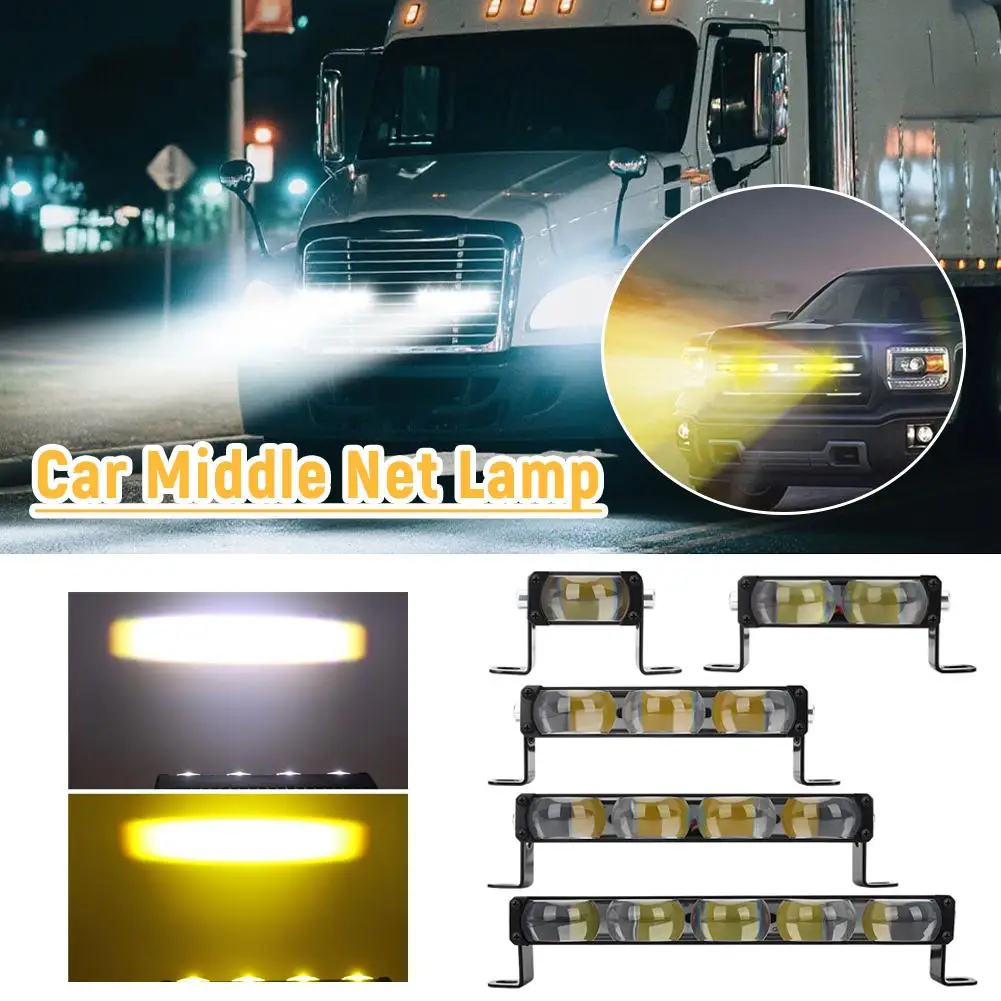 1Set Car Grille Lights Car Grille Light Lens 3 Beads High Brightness Spotlight Motorcycle Off-road Vehicle Spotlight LED Light