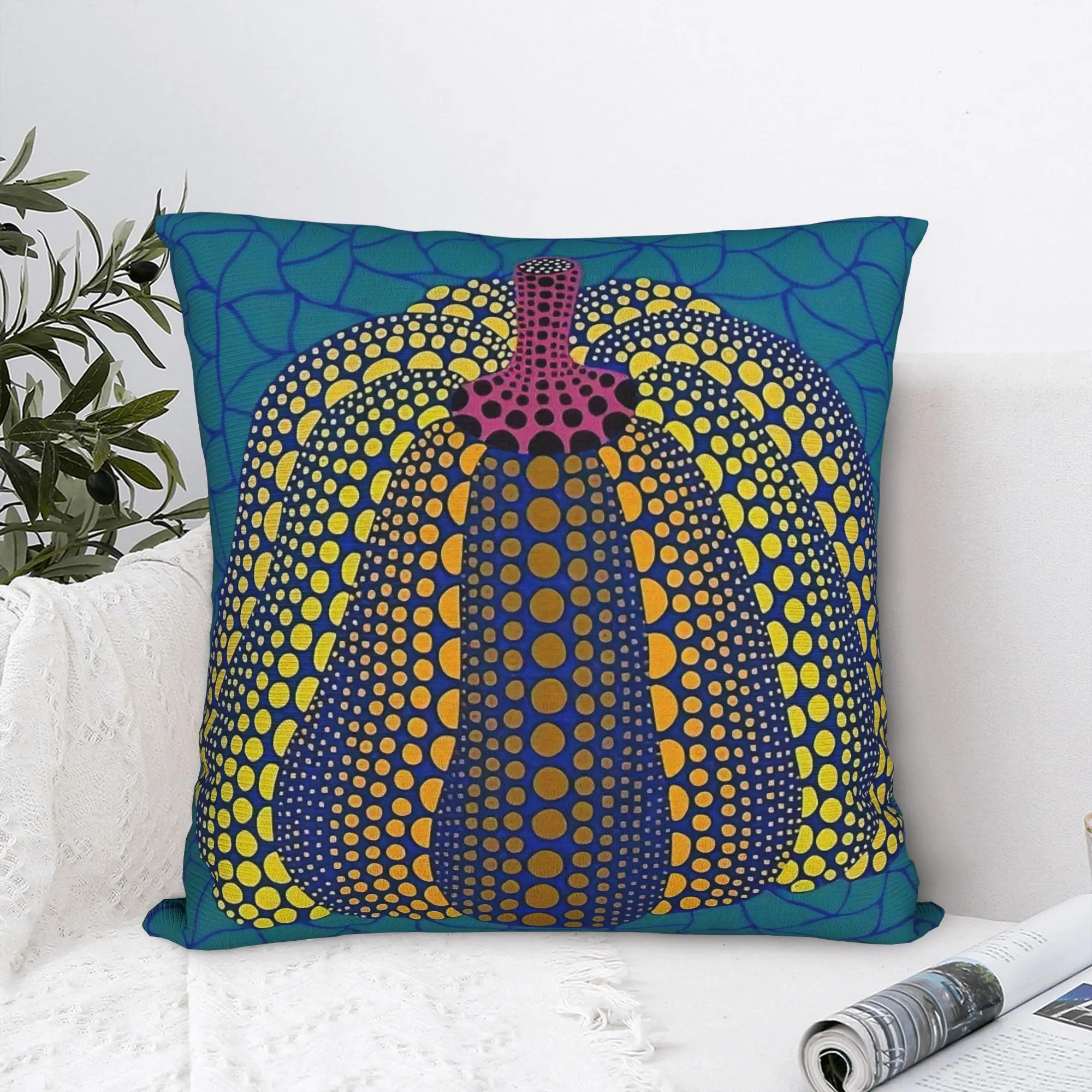 Yayoi K-Kusama Pumpkin Iconic Pillowcase Soft Cushion Cover Decorations Minimalist Throw Pillow Case Cover Home Wholesale 40X40