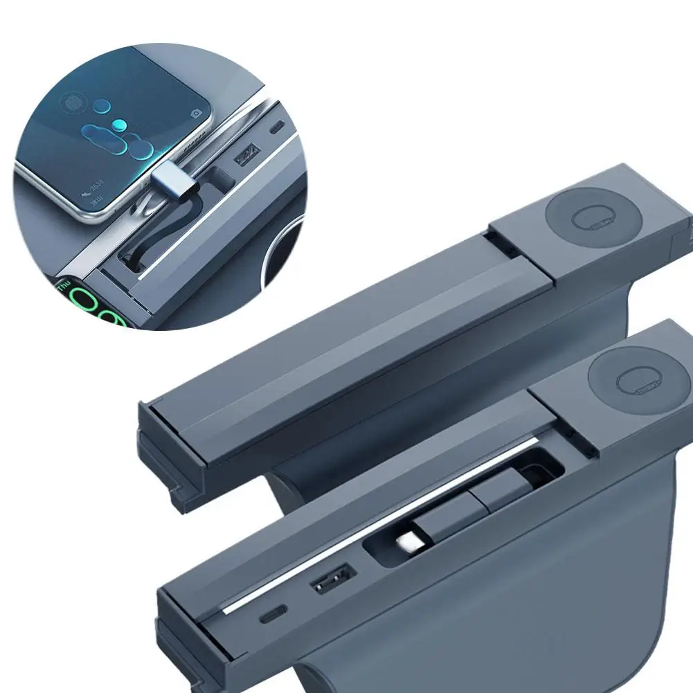   لـ Tesla ModelY Juniper 2025+ 2024+ شاحن محور USB مخصص داخل السيارة يدعم شحن USB-C سريع وشحن الساعة J4E8