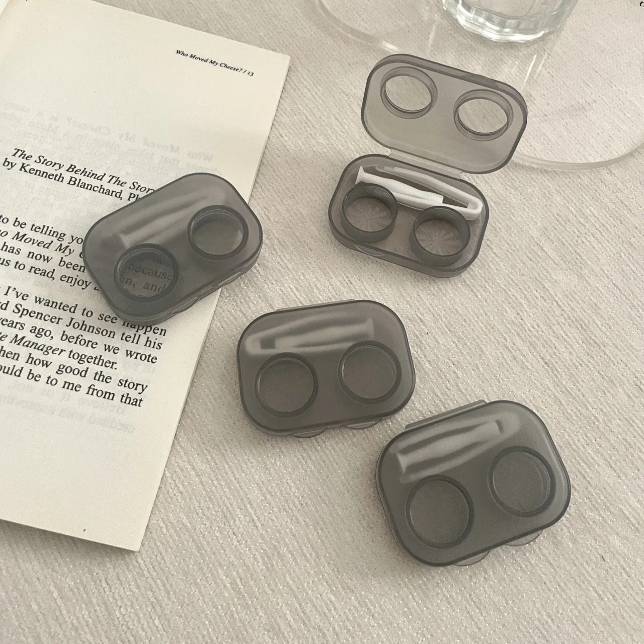 1-5 stücke Kontaktlinsen Fall Lagerung Box Tragbare Keine Notwendigkeit, Die Kappe Unschrauben Schüler Box Mit Pinzette Werkzeug für Reise Lagerung Box – Detail 6