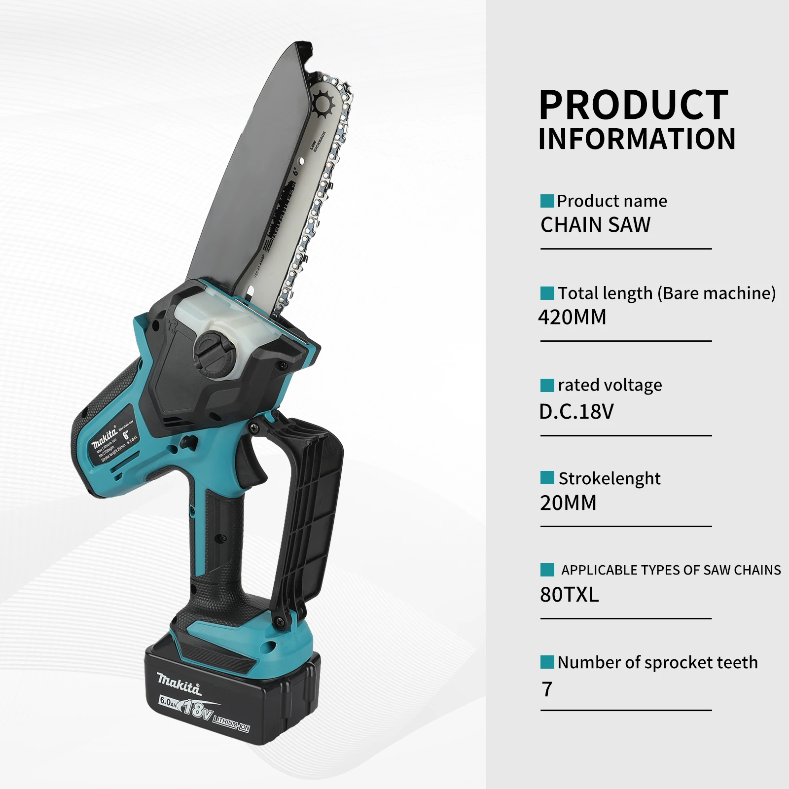 ماكيتا 18 فولت منشار كهربائي لأعمال النجارة مع منشار كهربائي صغير محمول باليد 6 بوصة تسجيل منشار كهربائي صغير محمول