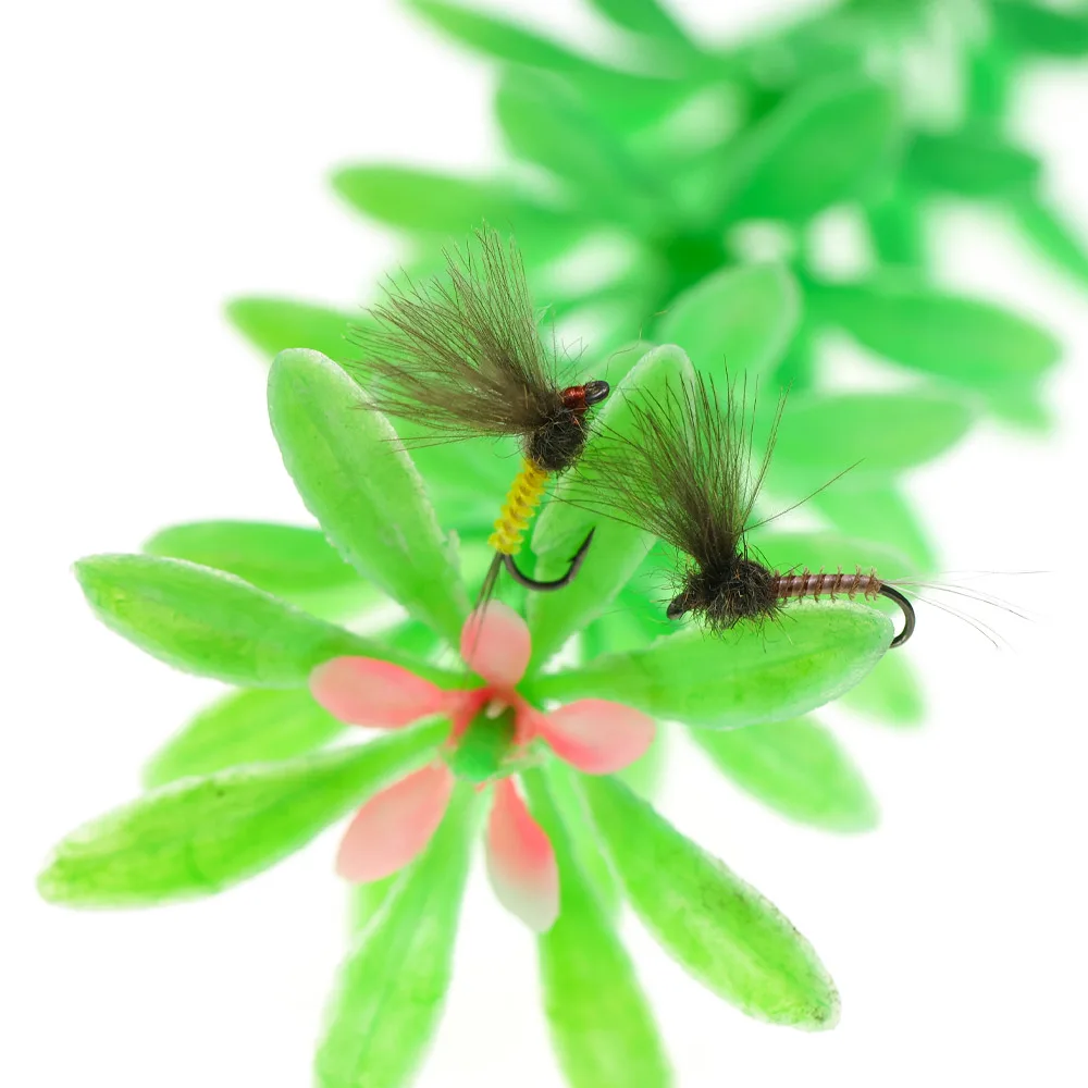 5 Stück/6 Stück # 16 CDC Mayfly Widerhaken-Angelhaken Parachute Dry Fly Künstliche Insektenköder Fliegenfischen Fliegen Forellen- und Barsch-Angelköder – Detail 8