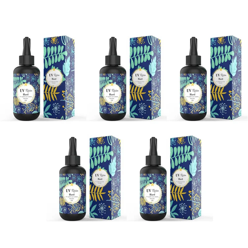 

5X УФ-смола-100 г кристально чистый твердый клей эпоксидная смола для отверждения ультрафиолетовым излучением для изготовления ювелирных изделий своими руками, украшения для рукоделия