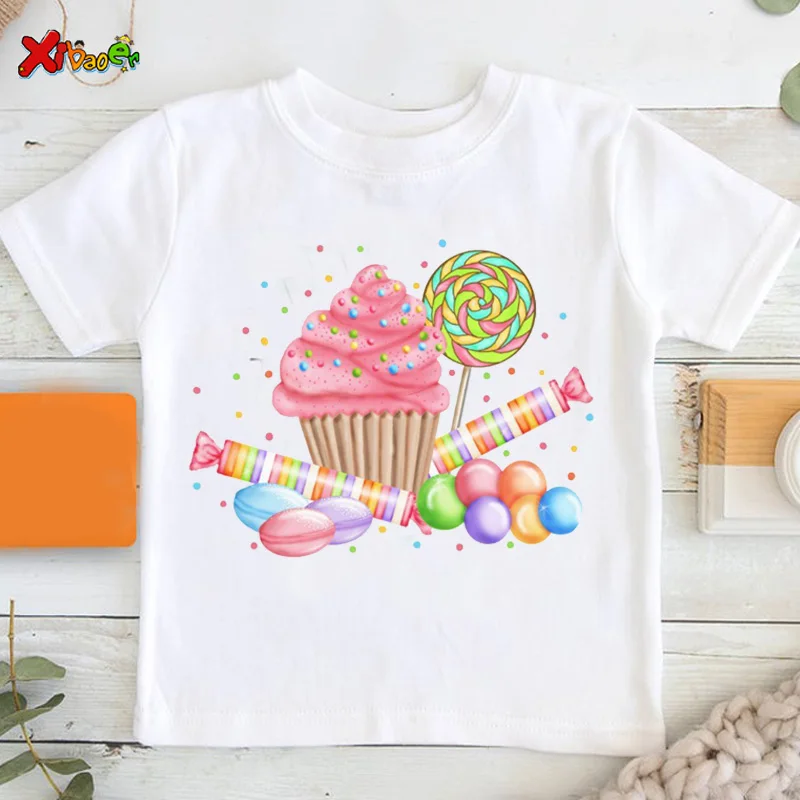 Camiseta de Piruleta de caramelo para niña, ropa a juego, atuendo, Top, ropa para bebé