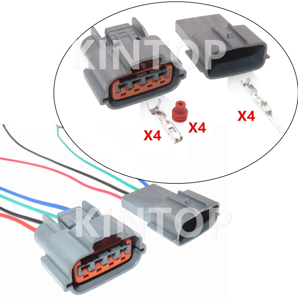 1 Set 4 Pins Car Modification Connector Accessories 6098-0144 AC Assembly Automotive Intake Pressure Temperature Sensor Socket