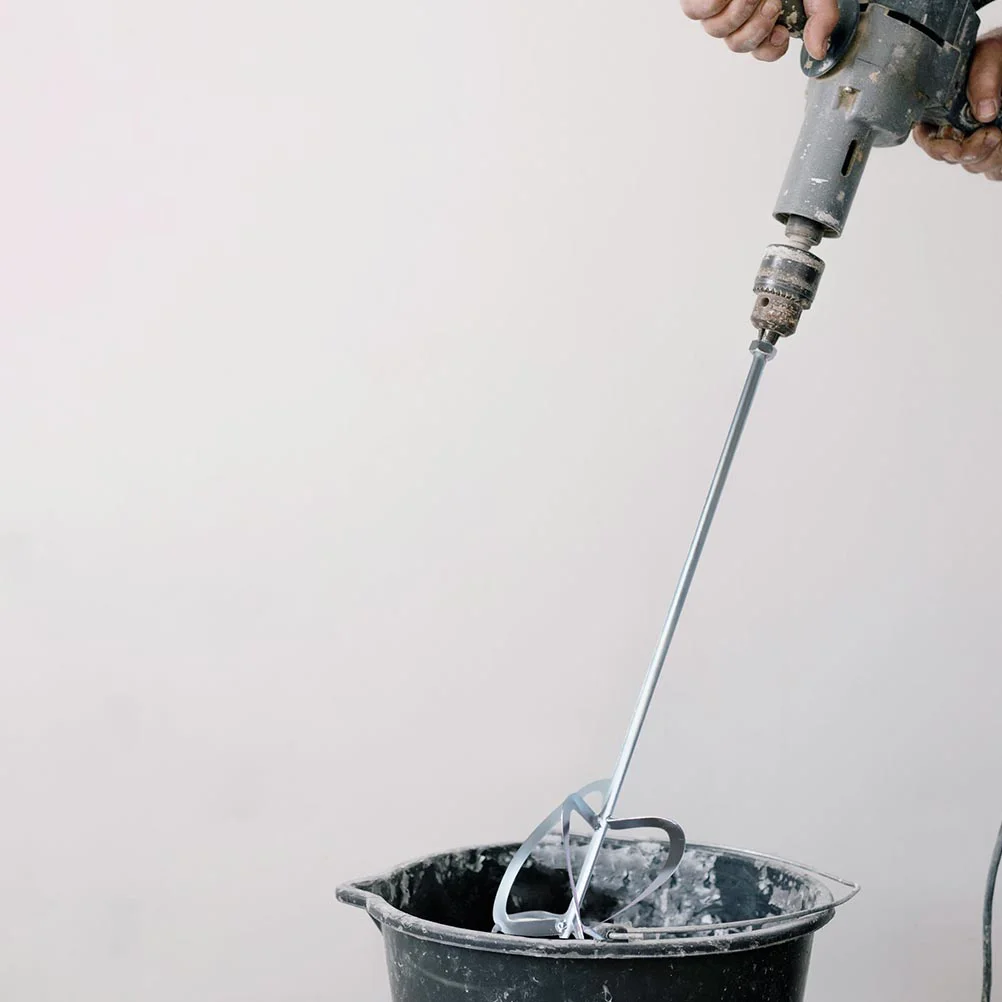 Screwdriver Stirring Rod Electric Whisk Steel Paint Mixer Part Silver Galvanized