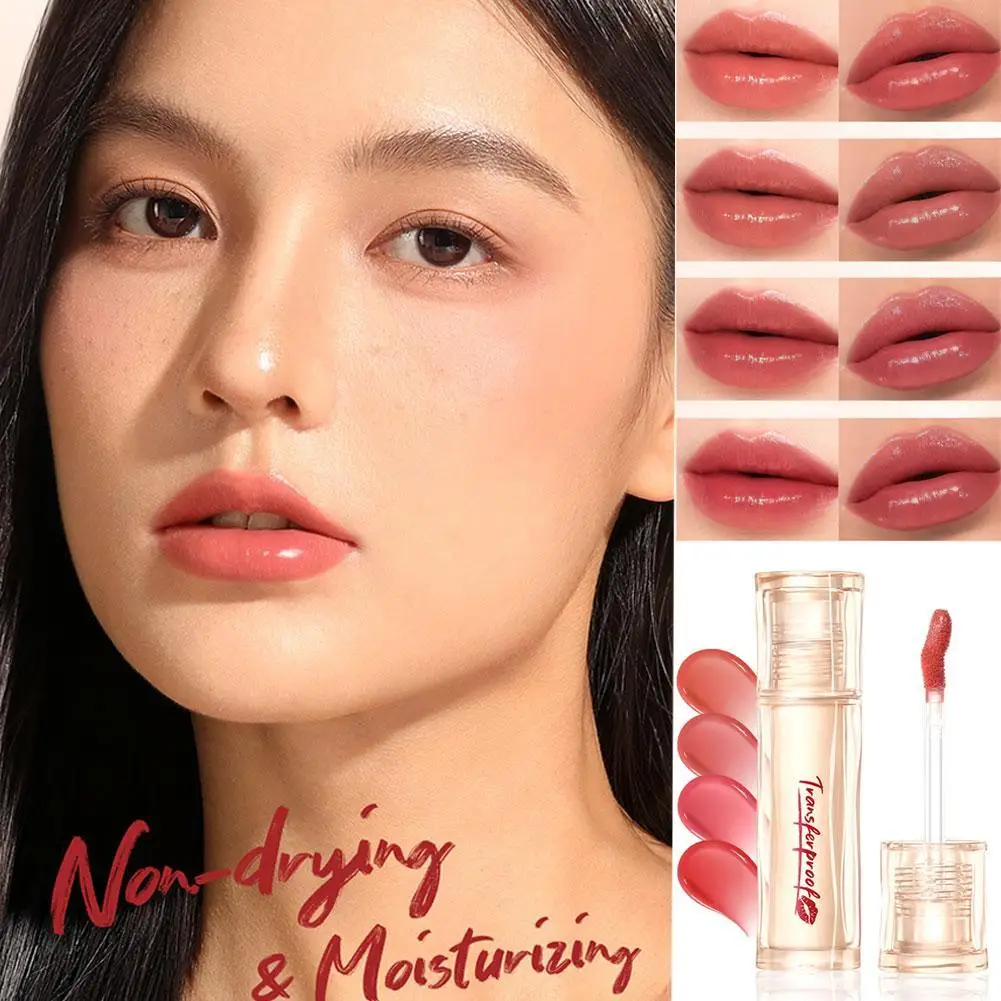 

Glazed Shine Liquid Lipstick Waterproof Lightweight Lip Glosses Transferproof Moisturizing Lip Tints Makeup Cosmetics