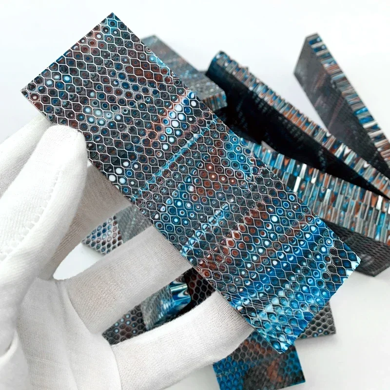 1PC Snake Pattern Honeycomb Knife Handle Material Board DIY Handmade Material Gun Handle Knife Handle Accessories