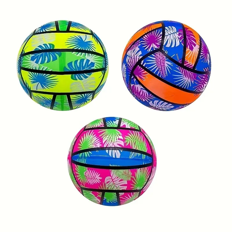 Extra Thick Kids Inflatable Water Volleyball Ball Single PVC Floating Beach Toy for Children Pool Summer Outdoor Fun Games
