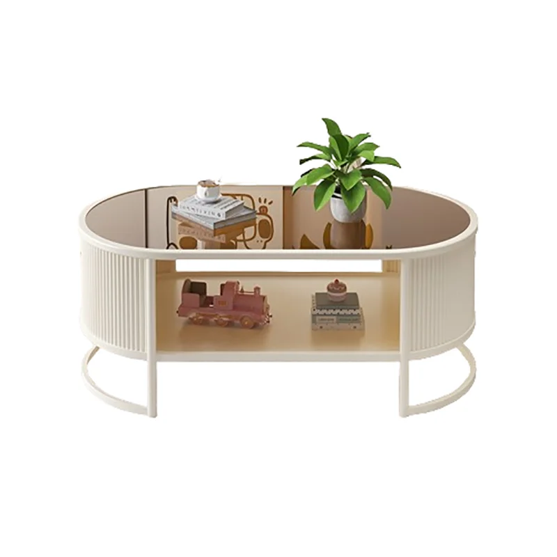 Modern Textured Coffee Table Elegant Premium Trendy Beauty Coffee Table Artistic With Storage Table Basse Salon Furniture