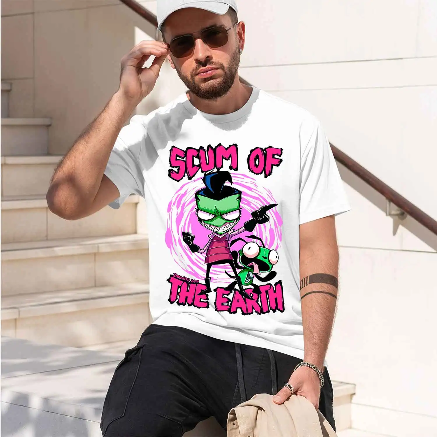 Invader Zim 2026 New Model Men’s Short-sleeve crewneck T-Shirt Classic Casual Multiple Colors and Sizes for Daily Wear All-Day C