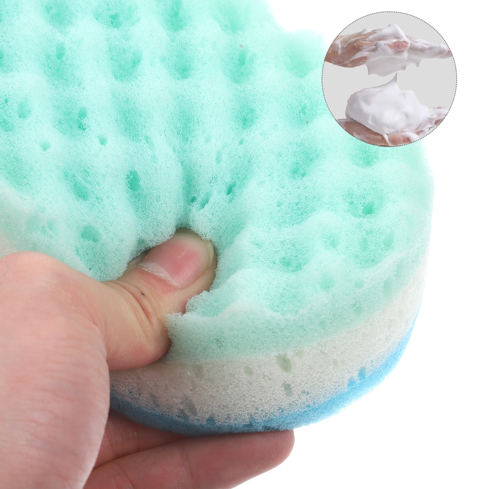 

3Pcs Bathing Sponge Shower Scrubbers Lathers Soothing Body Clean Tools with Hanging Rope for Relaxation Shower Sponge