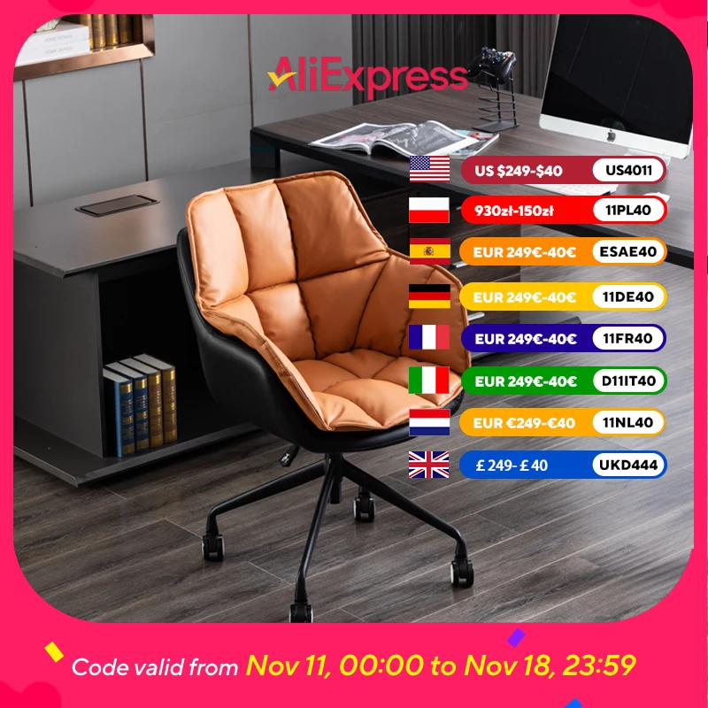 

Ergonomic Wheels Office Chair Comfortable Armrest Executive Vanity Office Chair Gaming Chaise Sillas De Oficina Furniture