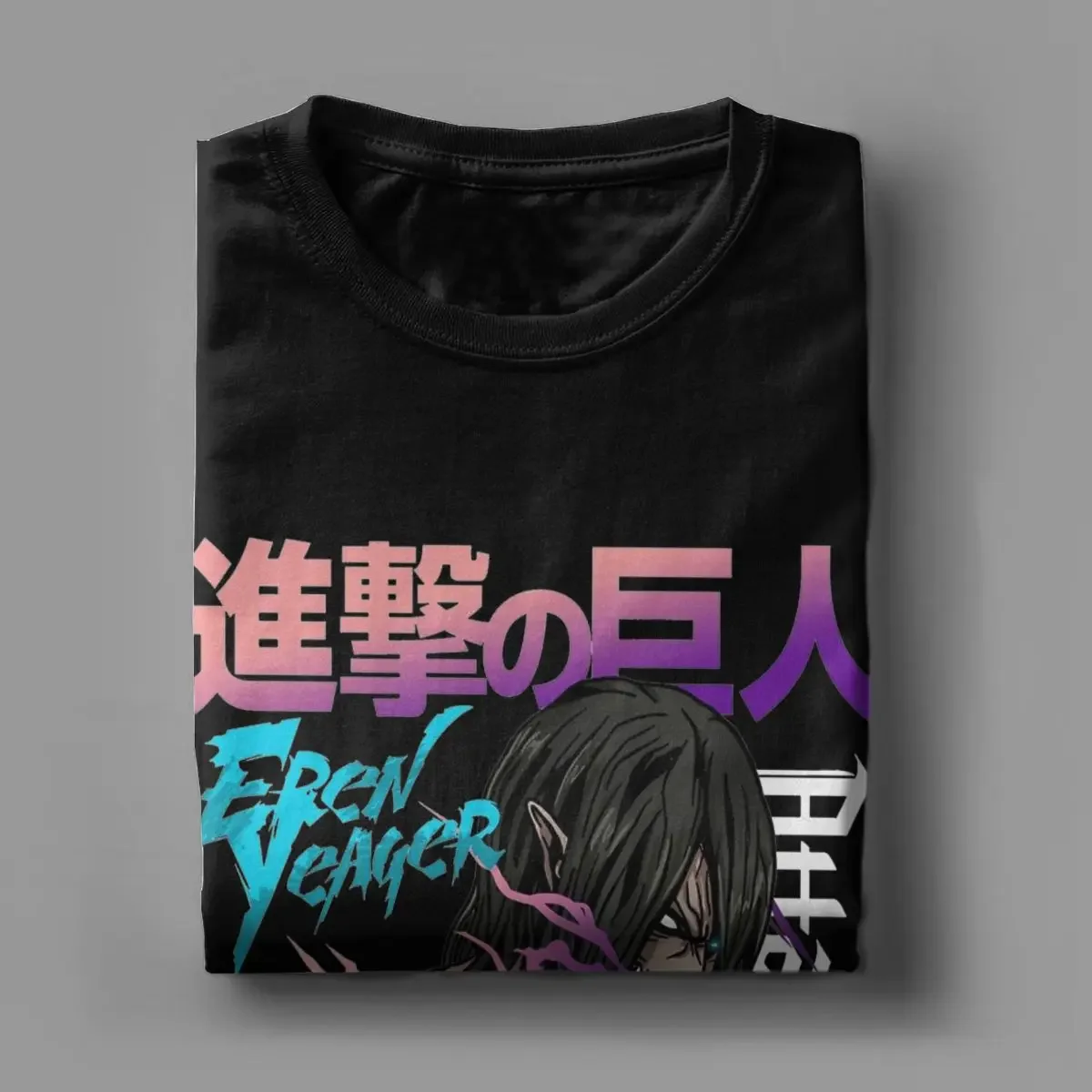 إرين Jeager Yeager AOT أنيمي تي شيرت الرجال روح الدعابة القطن الخالص تيز الجولة الرقبة قصيرة الأكمام تي شيرت ملابس مطبوعة #5