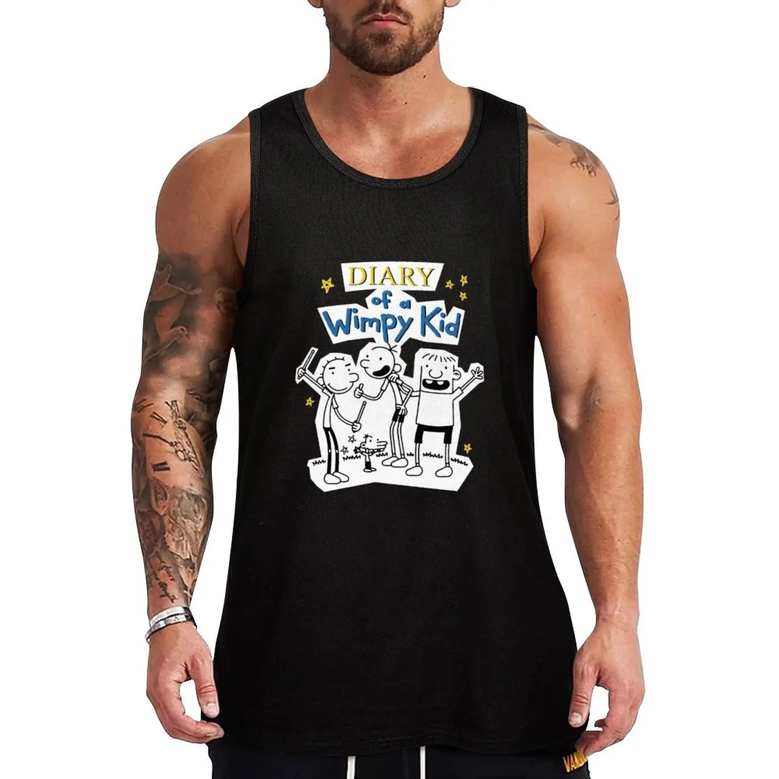 Diary of a Wimpy Kid Wimpy Kid Group Tank Top Fitness Workout Tank Top Breathable Muscle Fit Shirt