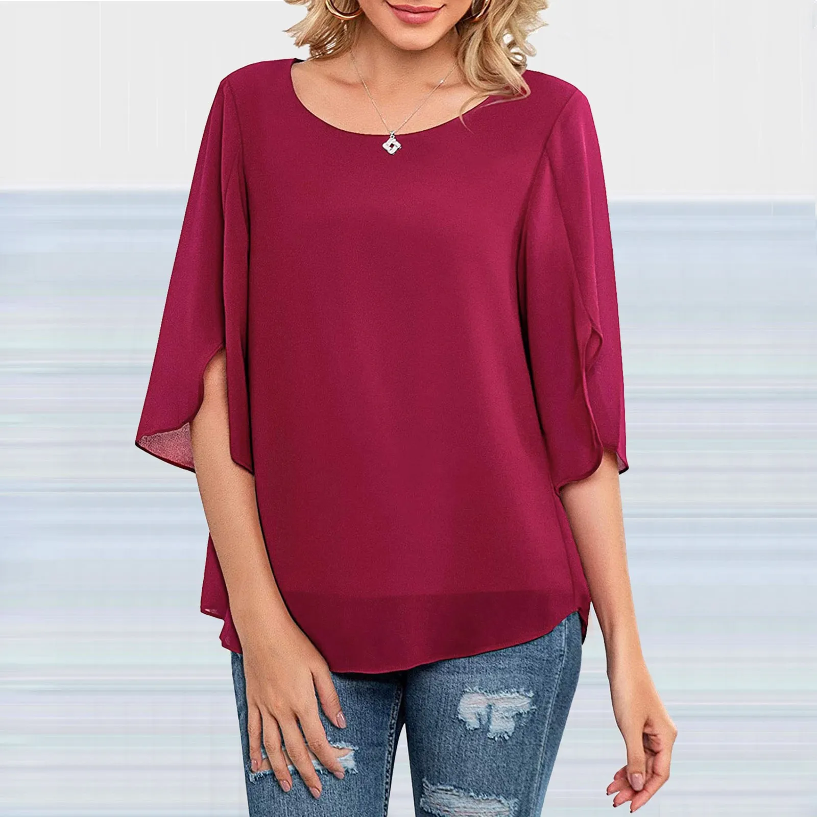 Summer Casual Short Sleeve Women Blouse Plus Size Chiffon Blouses Beach Shirt Office Work Loose Shirts Blusas Feminina Tops