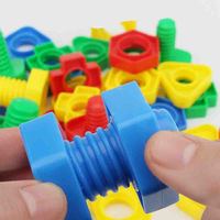 4PCS Matching Screws Children Early Education Puzzle Toys Plastic Split Nut Desktop Interactive Toys Color Shape Cognition TMZ
