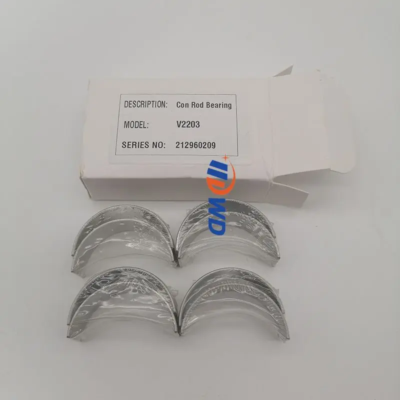 a complete set of engine accessories kit main bearing connecting rod bearing thrust washer piston piston ring for kubota v2203